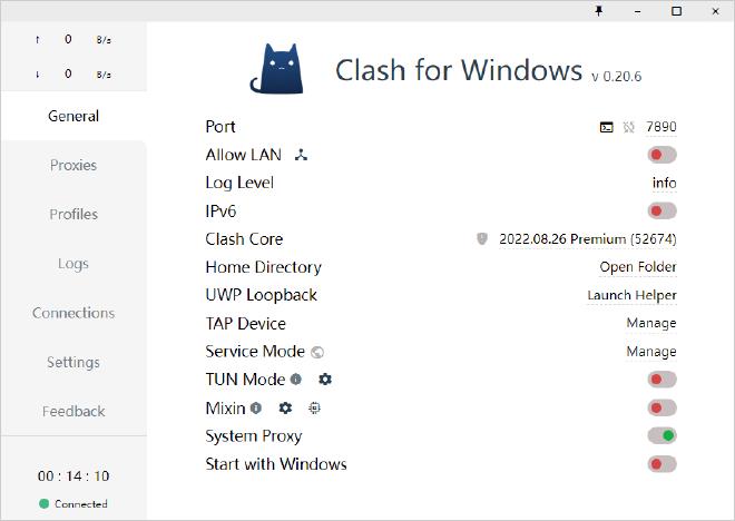 Clash for Windows 启用代理